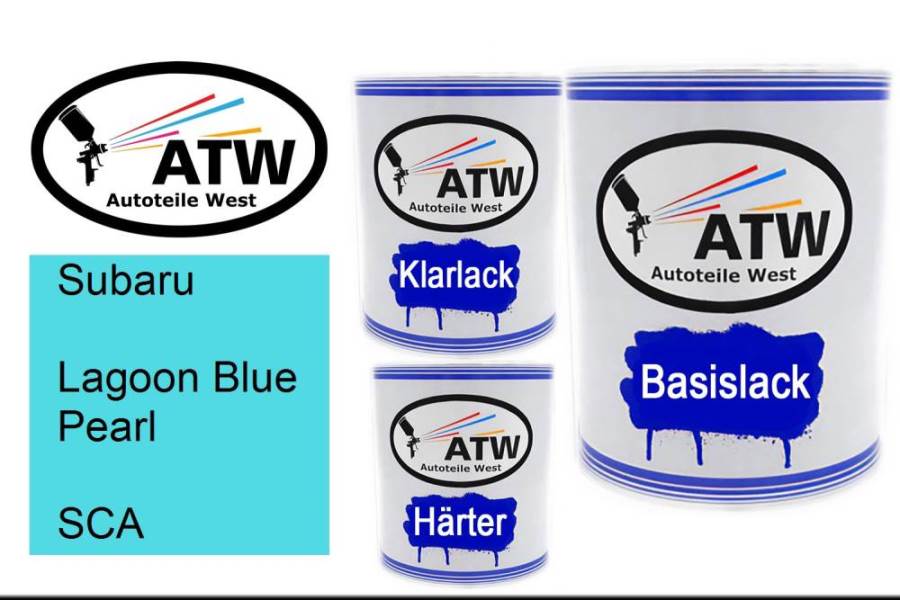 Subaru, Lagoon Blue Pearl, SCA: 1L Lackdose + 1L Klarlack + 500ml Härter - Set, von ATW Autoteile West.